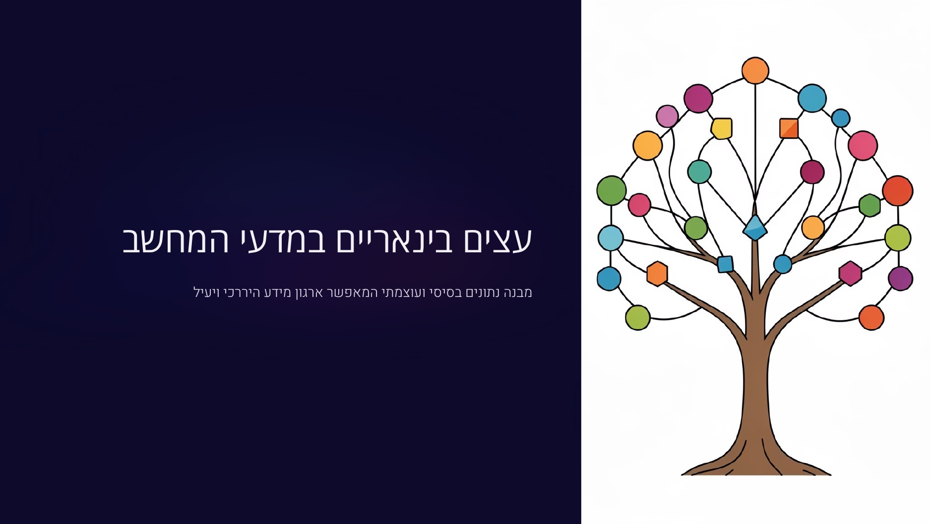 מצגת עצים בינאריים